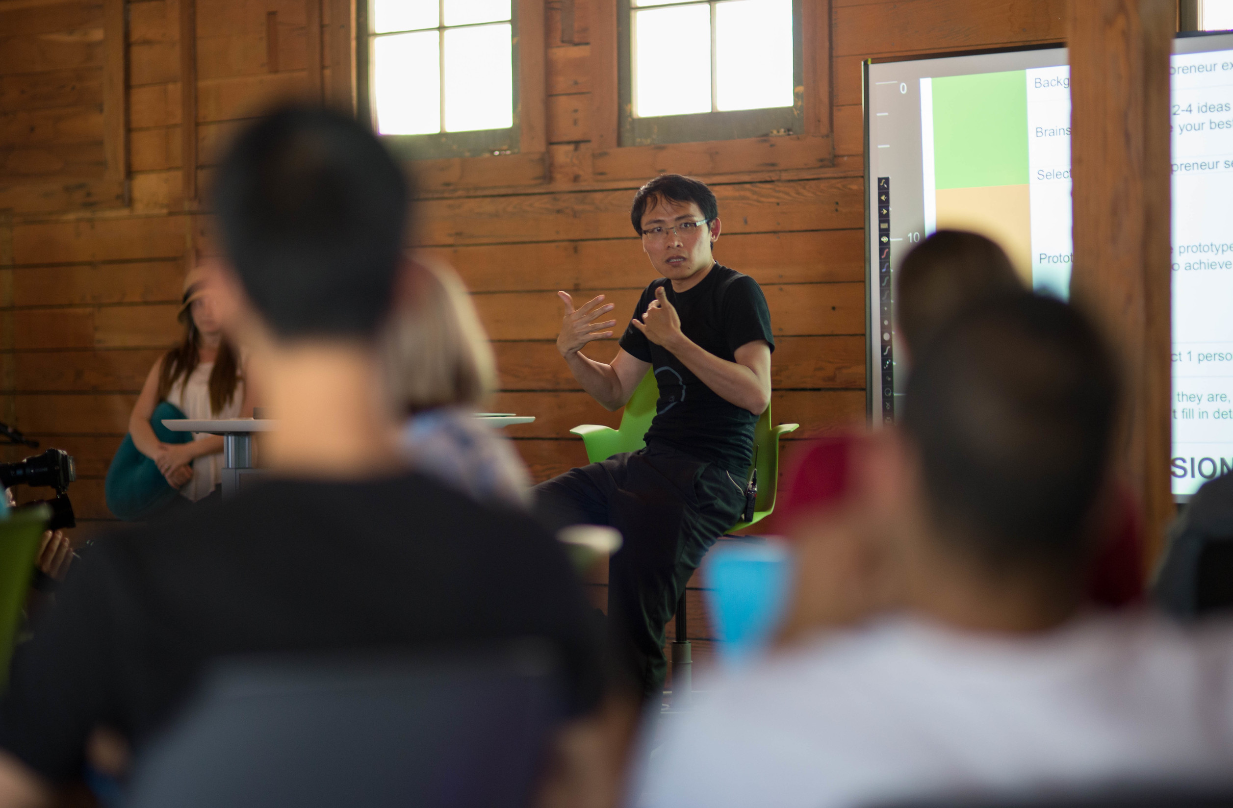 Tom Chi leading a rapid prototyping workshop // Photo by Caitlin Kleiboer